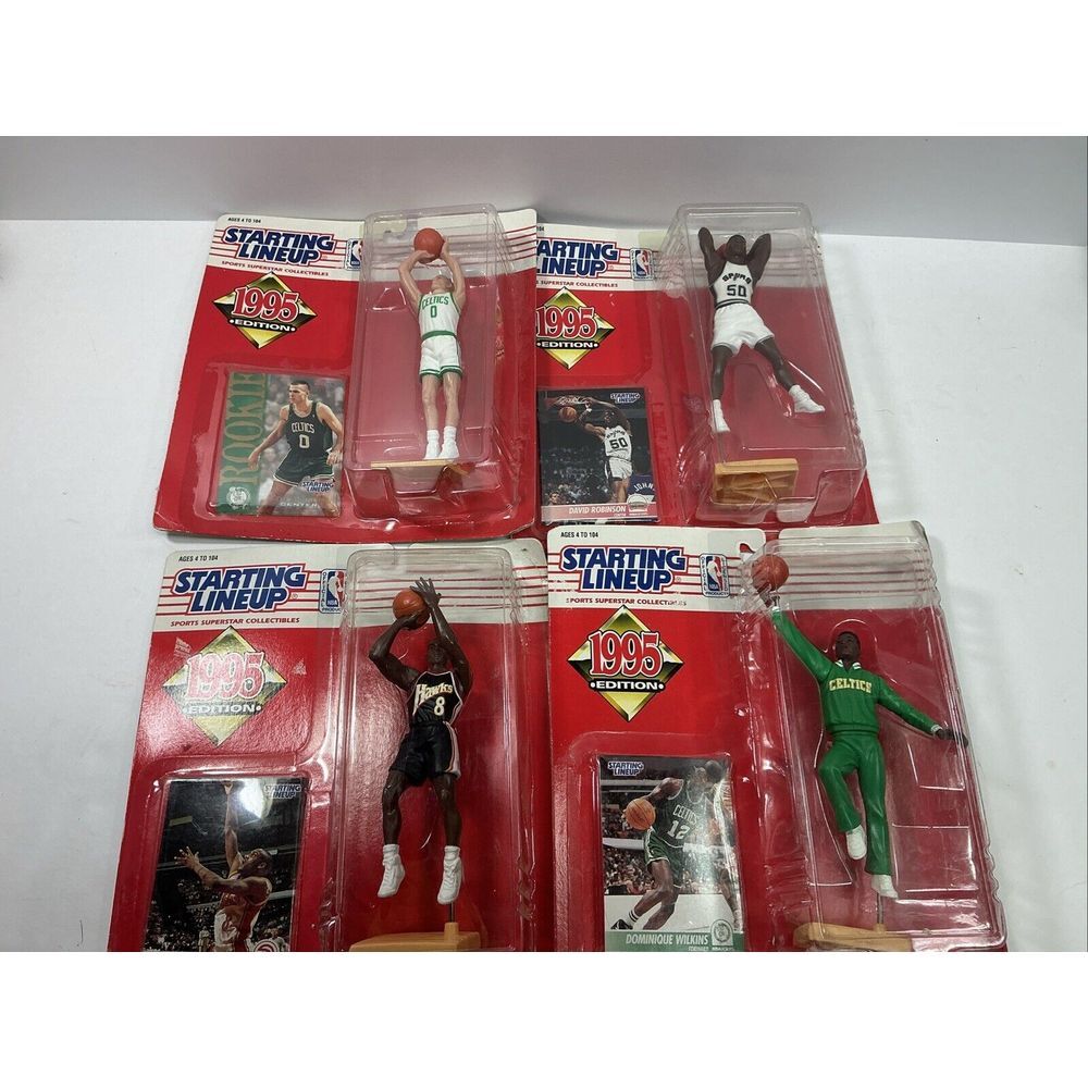 1995 Starting Lineup NBA Basketball Figure Lot 4 Smith Wilkins Robinson Montross